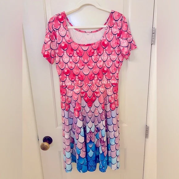 Amazon | Dresses | Final Price Size L Mermaid Scales Dress From Amazon |  Poshmark